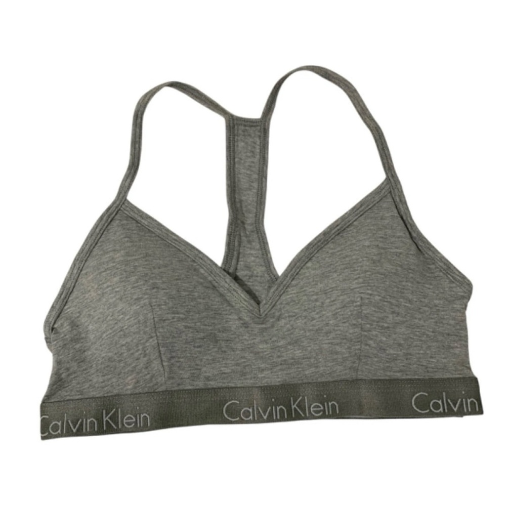 NWOT Calvin Klein Gray Seamless Sports Bralette with removable padding